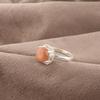 Pfirsich Mondstein Edelsteinschmuck, 925 Massiv Sterlingsilber Ring, Handgefertigter Wunderschöner Silberring, Für Hochzeitsgeschenk
