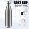 500ML 750ML 1000ML for Kids School Single Wall Water Bottle Water Cola Bottle Outdoor Travel Sports Drink Bottles Stainless Steel