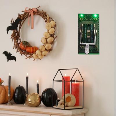 Terror-Switch Light Switch Cover Jump Scare Prank Decor for Halloween Screaming Sound Eerie Green Glow Spooky Haunted House Accessory