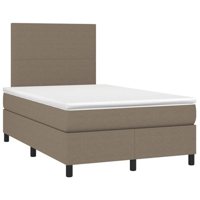 Maison Exclusive - Sommier à lattes de lit avec matelas Taupe 120x200 cm Tissu