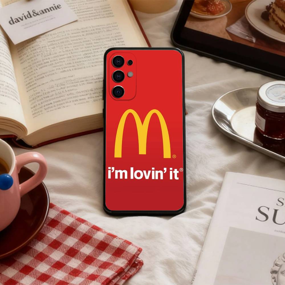 Heißes M-McDonalds L-Logo Handyhülle Für Samsung S 25,24,23,22,30,21,10,9,Ultra,Plus,Lite,FE,4,5 G Weiche Schwarze Hülle
