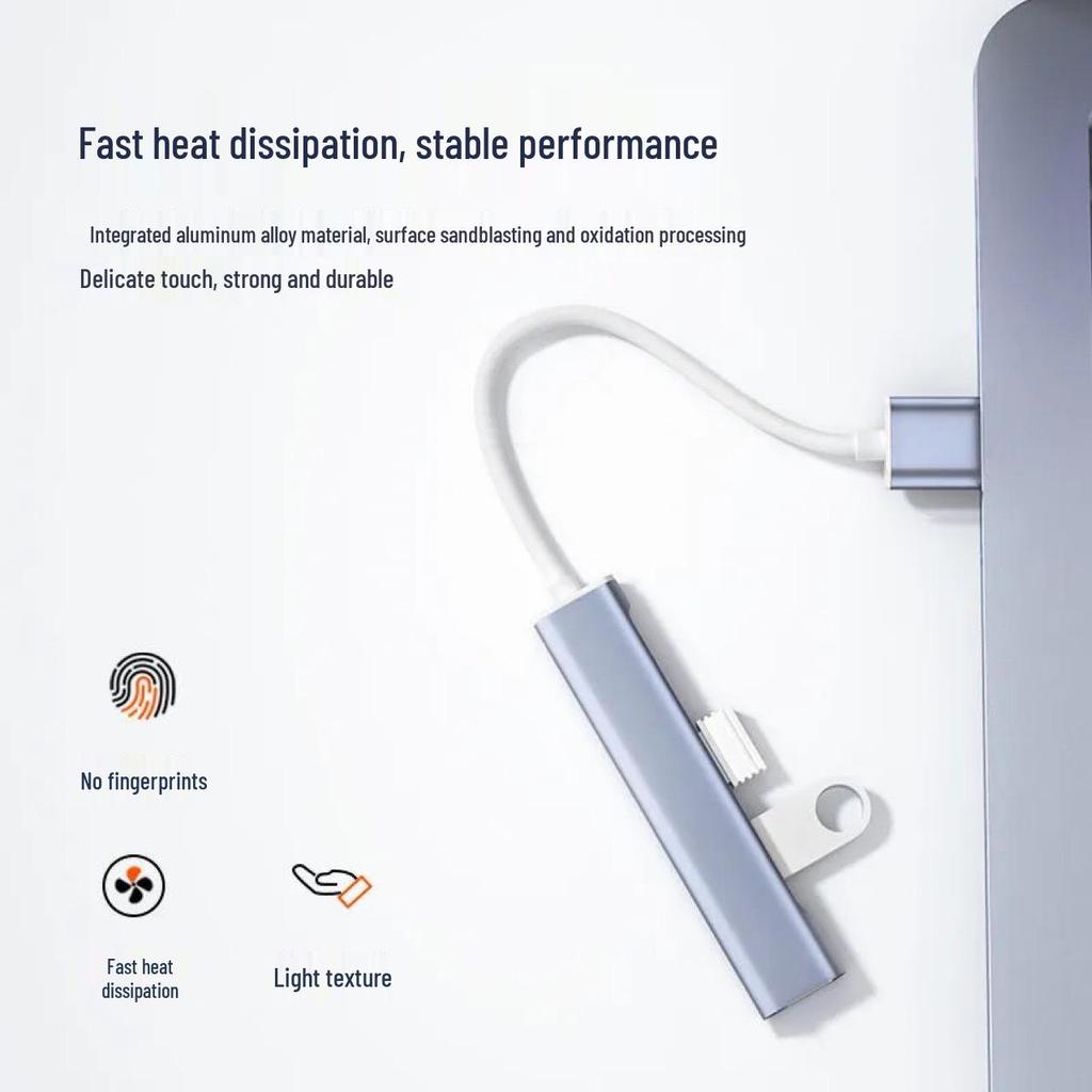 Multifunctional USB 3.0 Multi-Interface Black USB Splitter Type-C Hub Adapter