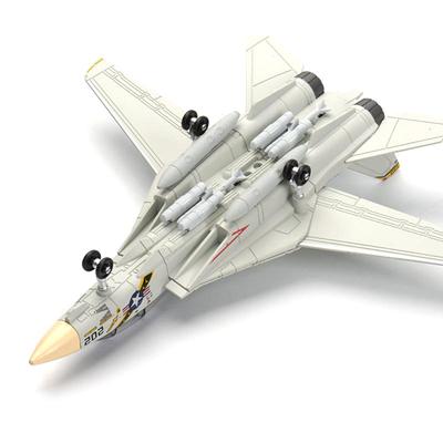 1:Model stíhacího letounu F-14 Tomcat v měřítku 1/72 - Bílý a černý plast ABS, detailní design, délka 10,24 palce
