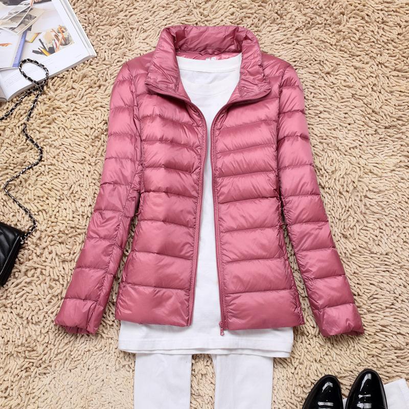 Women Spring Jacket Fashion Short Lightweight Packable Puffer Coats Down Warm Slim Fit