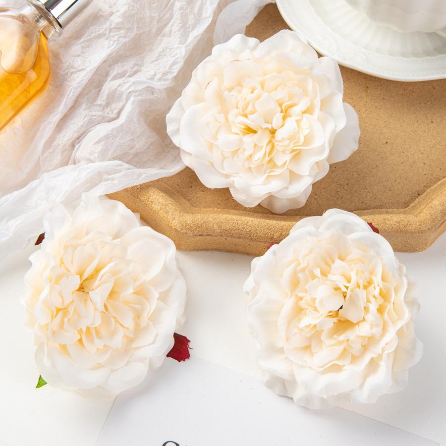 

5/10Pcs Artificial Flowers Home Decor Wedding Garden Rose Arch Craft Scrapbook Material Silk Dahlias Fake Peony Christmas Wreath 5 pieces