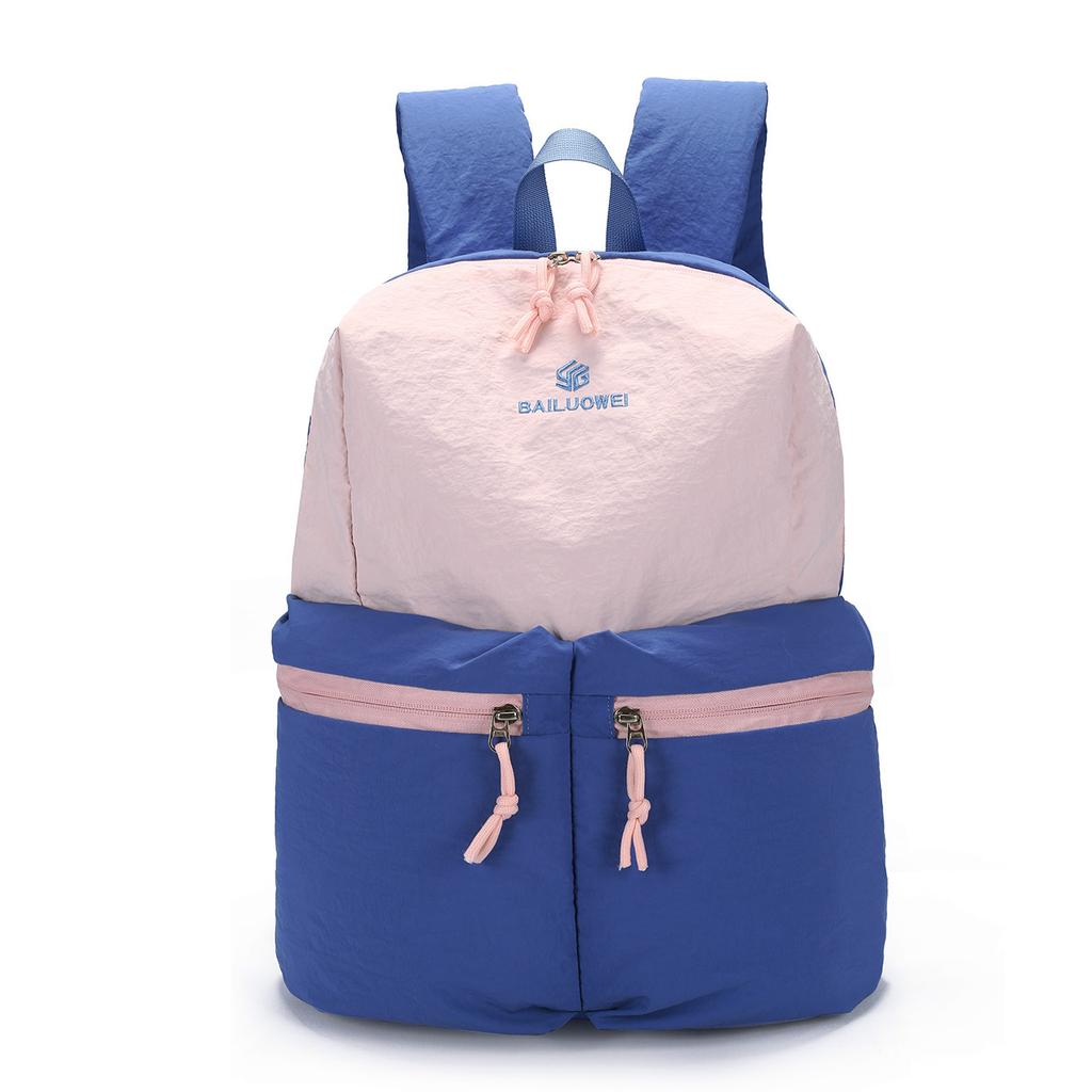 Schoolbag Travel Outdoor Color Matching Backpack Female High School College Student Commuter Burden Reduction School Bag Male Sports Hiking