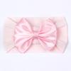 New soft nylon children's hair accessories, baby wide-edge bow elastic headscarf, baby headband.