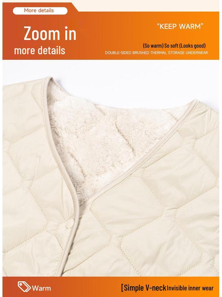 Elderly Women's Warm Velvet Vest: Cozy Autumn/Winter Shawl for Grandma and Mom