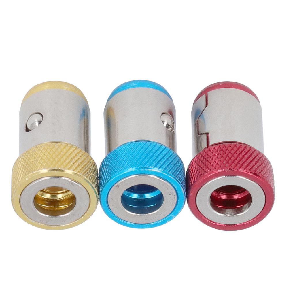 12 STÜCKE Magnetische Schraubenringe Aluminiumlegierung Rändelung Magnet Saug Bithalter für Sechskantschraubendreher