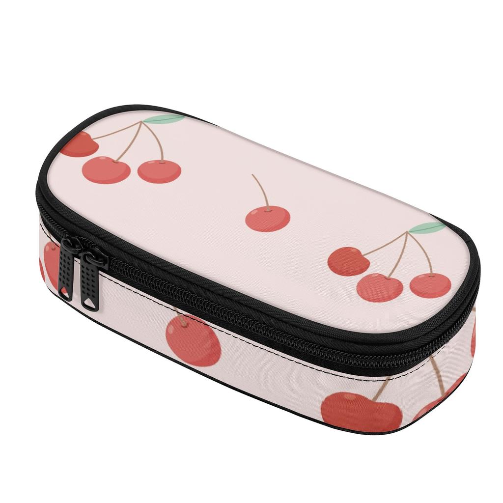 Pencil Case 300D Polyester Large Storage Space Smooth Zipper with Mesh Pocket Removable Divider and Pen Slots for Daily School Use