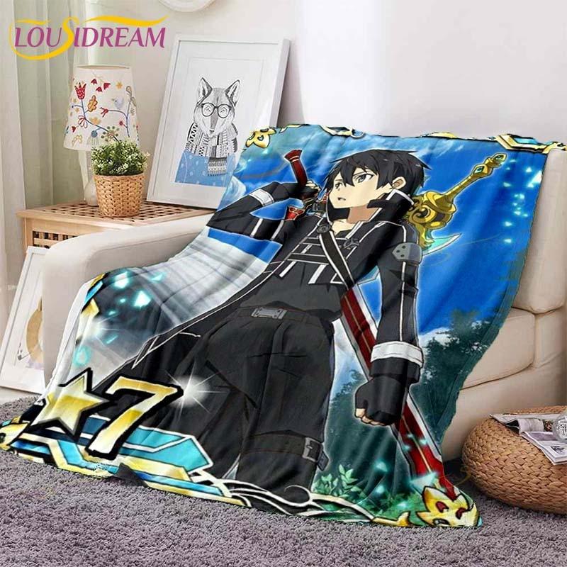 Asuna Sword Art Online Decke, Sofabettdecke, superweicher, warmer Deckenbezug, Fleece-Überwurfdecke
