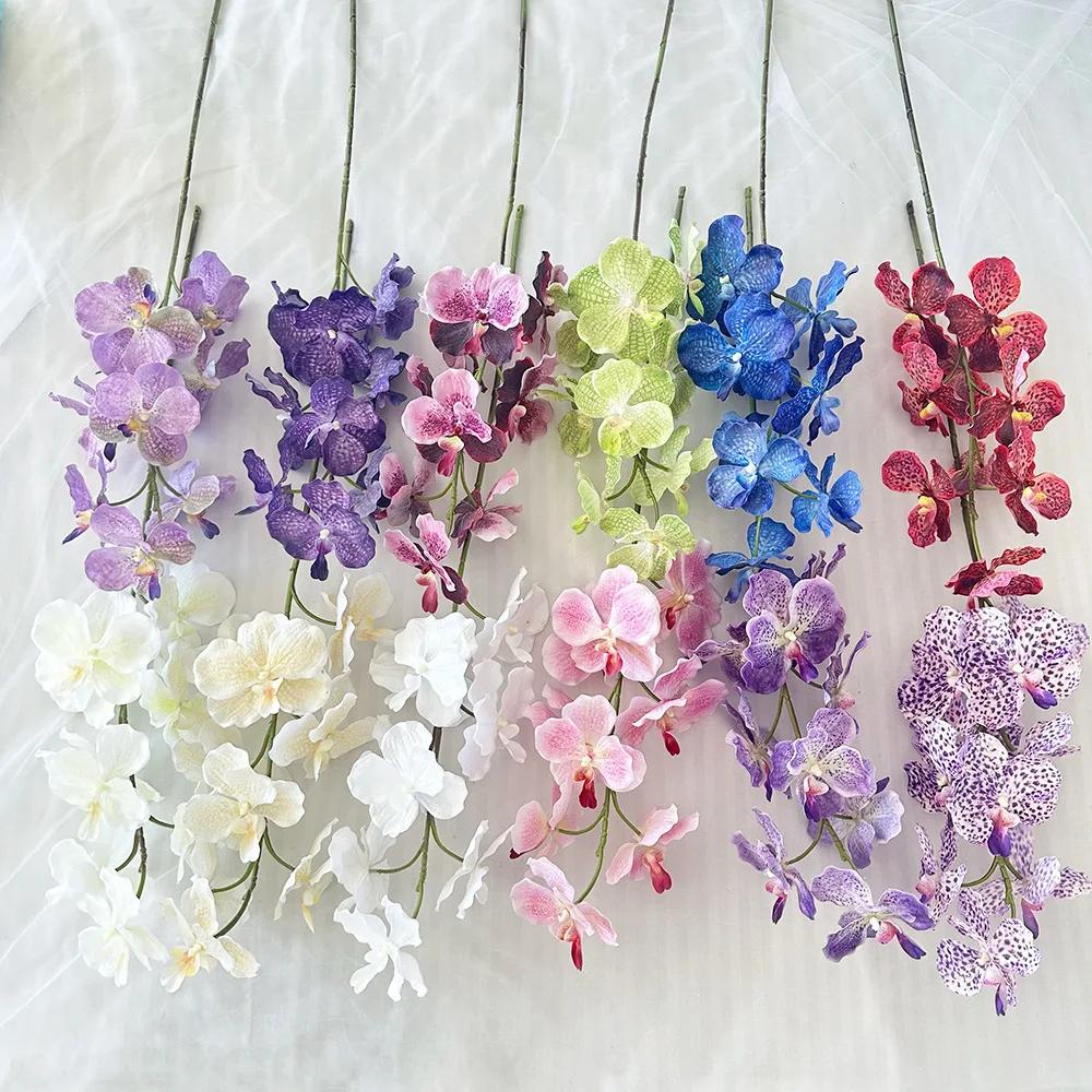4Pcs Artificial 9Heads Phalaenopsis Silk Flower for Home Decoration Fake Flowers Butterfly Orchid Party Wedding Floral Ornaments