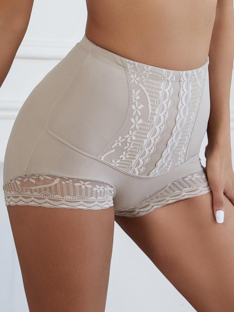 Flarixa Lace High Waist Tummy Control Boyshorts Boxer Briefs for Women Soft Shorts Panties Shapewear Underwear