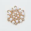 Dress Brooch Faux Pearl Rhinestone Flower Brooch, Retro Lapel Pin for Oxidation Resistant Wedding Party Bridal Shower, Women Girls Clothing