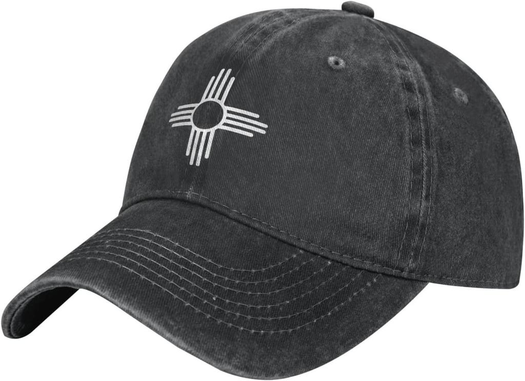 Zia Symbol New Mexico Sun Baseball Cap Washed Cotton Adjustable Casual Adult Hat