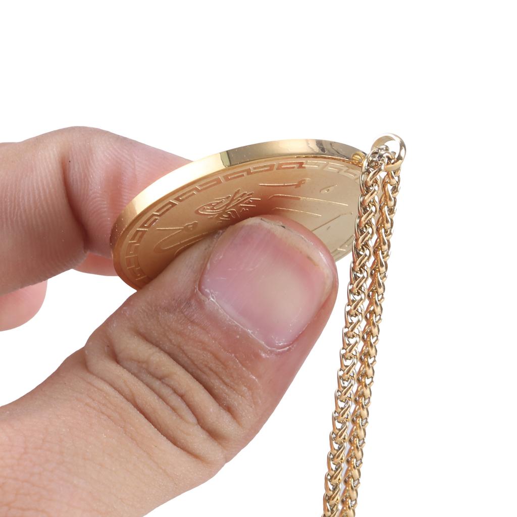 Personalisierte Ayatul Kursi Halskette Arabische Kalligraphie Anhänger Halsketten Schmuck Schlichte Pulloverkette für Frauen Mädchen