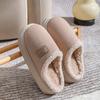 Thick Soled Woolen Slippers for Women, Outdoor Wear In Autumn and Winter, Suitable for Indoor Home Use, with Anti Slip and Plush Fabric for Men