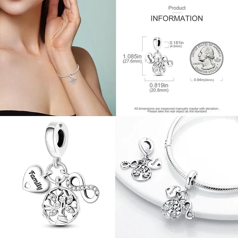 925 Silber Glühwürmchen Libelle Eule Anhänger Kleeblatt Herz Zirkon Farbperle für Original Armband Anhänger Schmuck