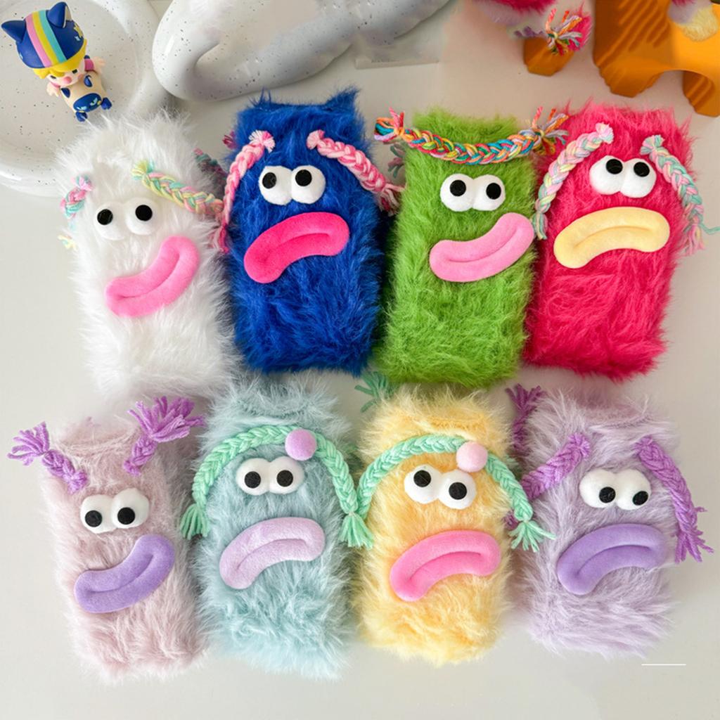 Eltern-Kind-Socken Cartoon Großer Wurstmund Bodensocken Niedliche Plüsch Warme Eltern-Kind-Socken