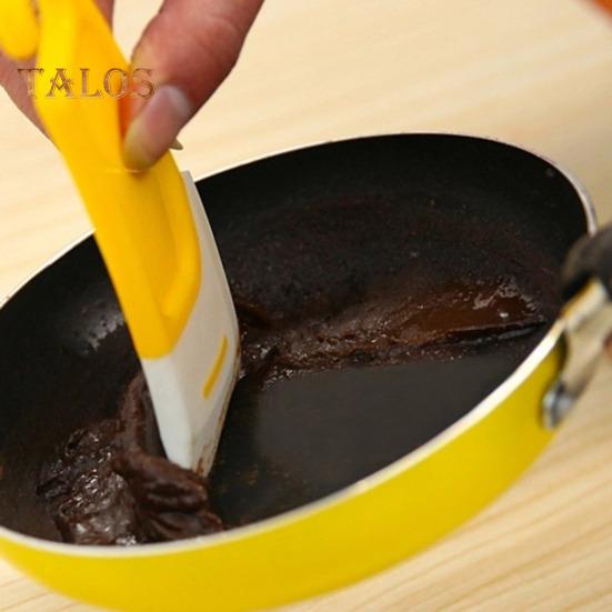 Silikonová škrabka Čištění dna hrnce Vysoká teplota odolná nepřilnavá pánev Čištění škrabka na olej Lopatka