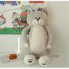 50CM Te Ris Katt Plysjleke Tegneserie Lang Pellet Katt Kawaii Sengpute Sovende Dukke Gi Barn Bursdags Julegaver
