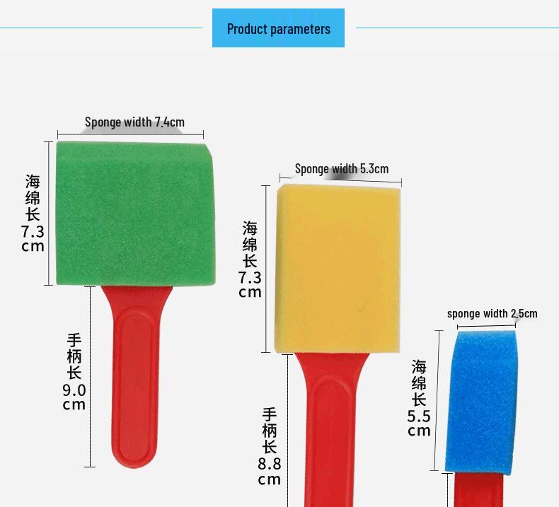 30-Piece Children's Art Sponge Stamp Set for DIY Early Education and Graffiti Painting