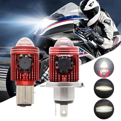 H4 LED Moto BA20D LED Motorrad Scheinwerferlampen CSP Linse Weiß Gelb Hallo Lo Lampe Roller Zubehör