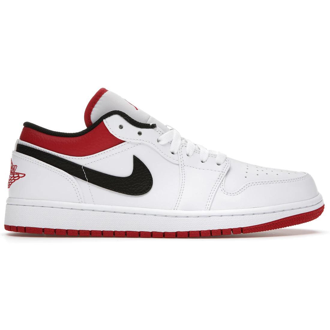 

Sneaker Jordan 1 Low White University Red Black(553558-118) 43