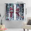 2pcs 2D flat printing Christmas Curtain Christmas snowman3 100% Polyester Without Electricity Party & Holiday Decor Use for