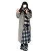 Oatmeal Woolen Coat - Women's Loose Mid-Length Korean Style Outerwear for Fall/Winter 2025