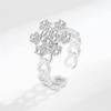 Fidget Spinner Ring Angst für Frauen Kristall Blume Auge Stern Mond Planet Ringe Drehen Anti Stress Verlobung Schmuck