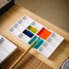 Keramik-Mehrfachnapf-Palette für Aquarell- und Gouachefarben für Kunststudenten