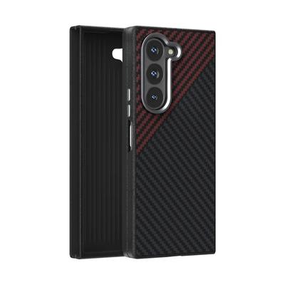 Carbon Fiber Leather Magnetic Phone Case for Samsung Galaxy Galaxy Z Fold 6 5 Fold6 Fold5 5G Hard Shell Protective Cover