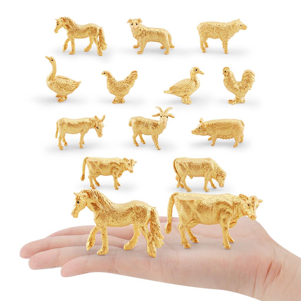 Miniature Pvc Farm Animal Model Pack With Static Livestock And Poultry For Collection And Decor