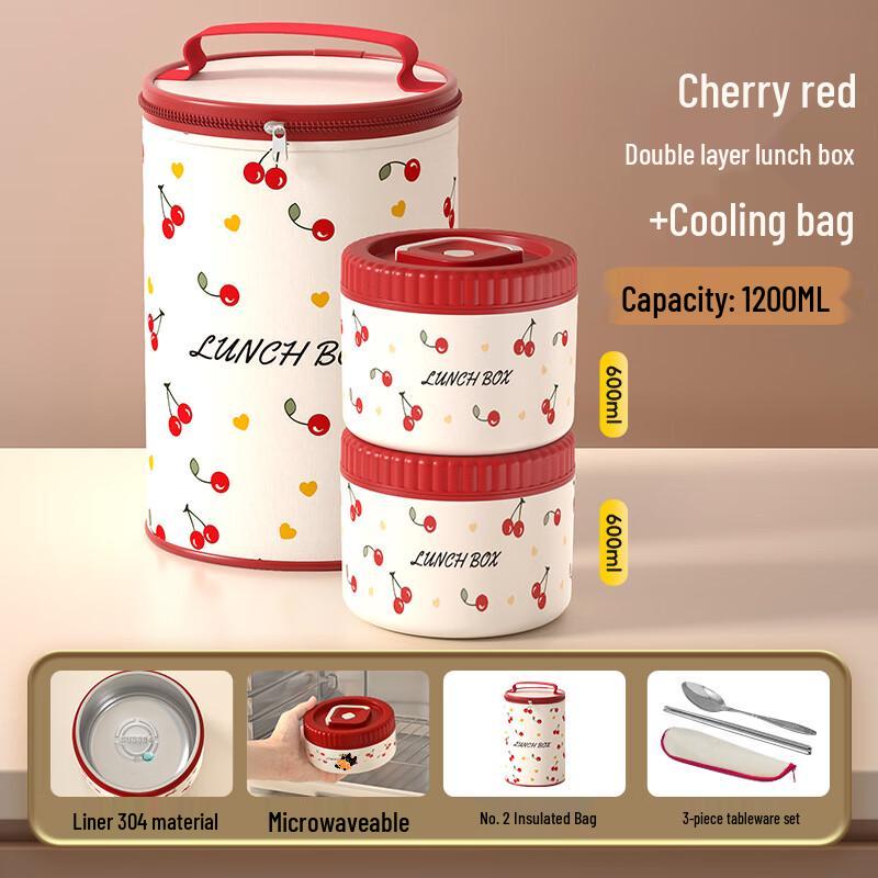 ZISIZ Portable Insulated Lunch Box Set