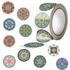 500Pcs/Roll Retro Flower Pattern Art Kids Rewards Stickers - DIY Scrapbooks Album Decor Sealing Label Decals