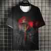 Summer Men's T-Shirt Japanese Samurai Print Casual O-Neck Short Sleeve 3d T-Shirts Street Cool Tops Oversized Male Clothing