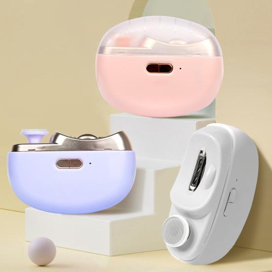 Portable Electric Nail Clipper Kids Adults Seniors Manicure File Fingernail Cutter Polisher Automatic Baby Nail Trimmer with LED Light