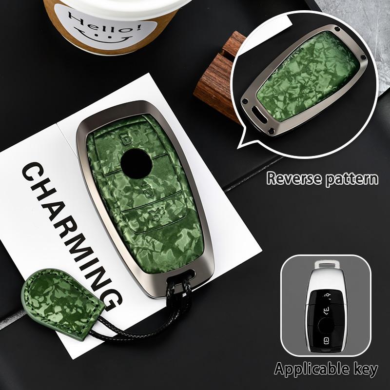 Leather Car KeyCase Cover For Mercedes Benz E S G Class GLC CLE CLA GLB GLS W177 W205 W213 W222 X167 AMG E200 E260 Key Shell Fob