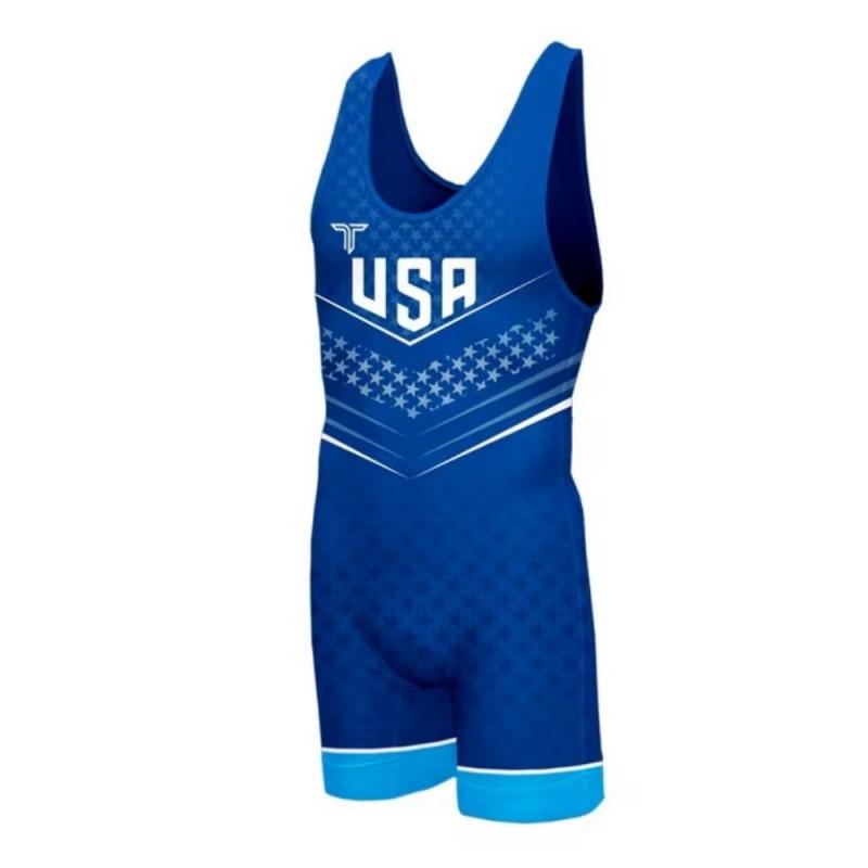 Mens Compression Wrestling Singlet Gym Training Bodysuit Sports Fitness Competition