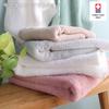 Imabari Certified Mini Bath Towels, Set of 2, hiorie Soft Towels, Approx. 48 x 100cm, Soft and Fluffy, Medium Thick, Compact, 100% Cotton, Light Gray