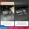 Edelstahl-Autopedale für Ford Fiesta Mk7 2007 2008 2009 2010 2011 2012 Gas-Kraftstoff-Bremskupplungspedal-Abdeckungspad