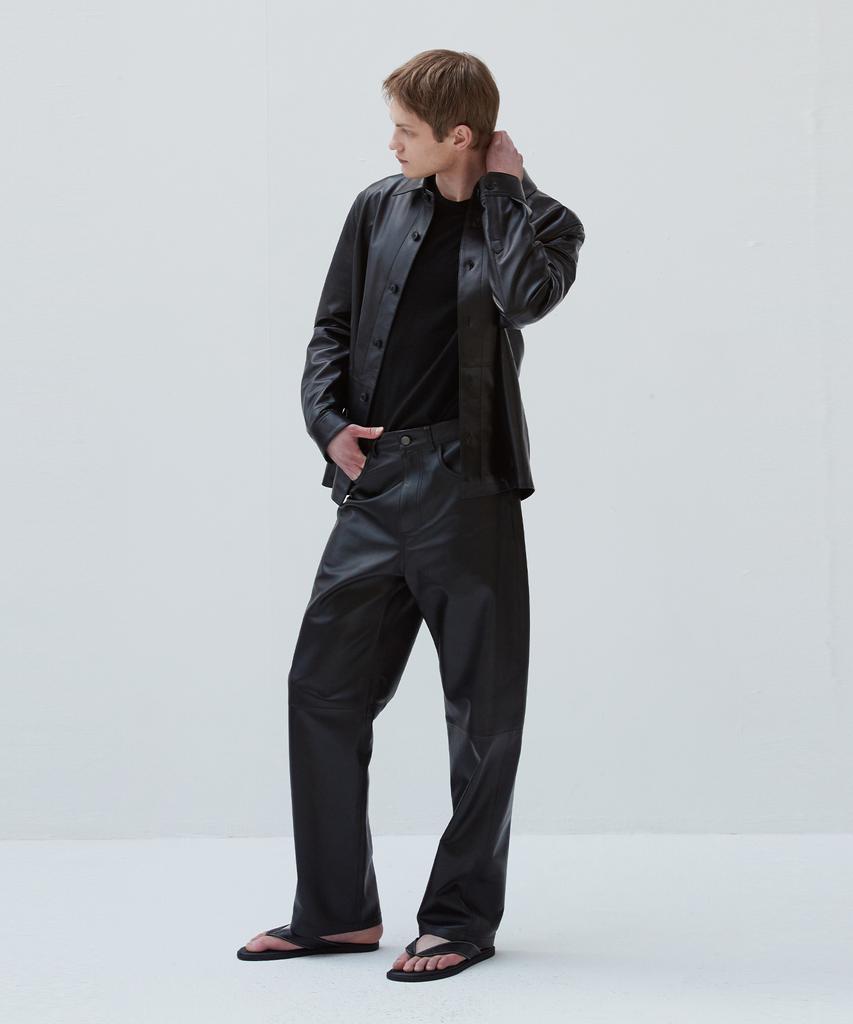 Beleudemaleu Italian Napa Lambskin Relaxed Fit Pants