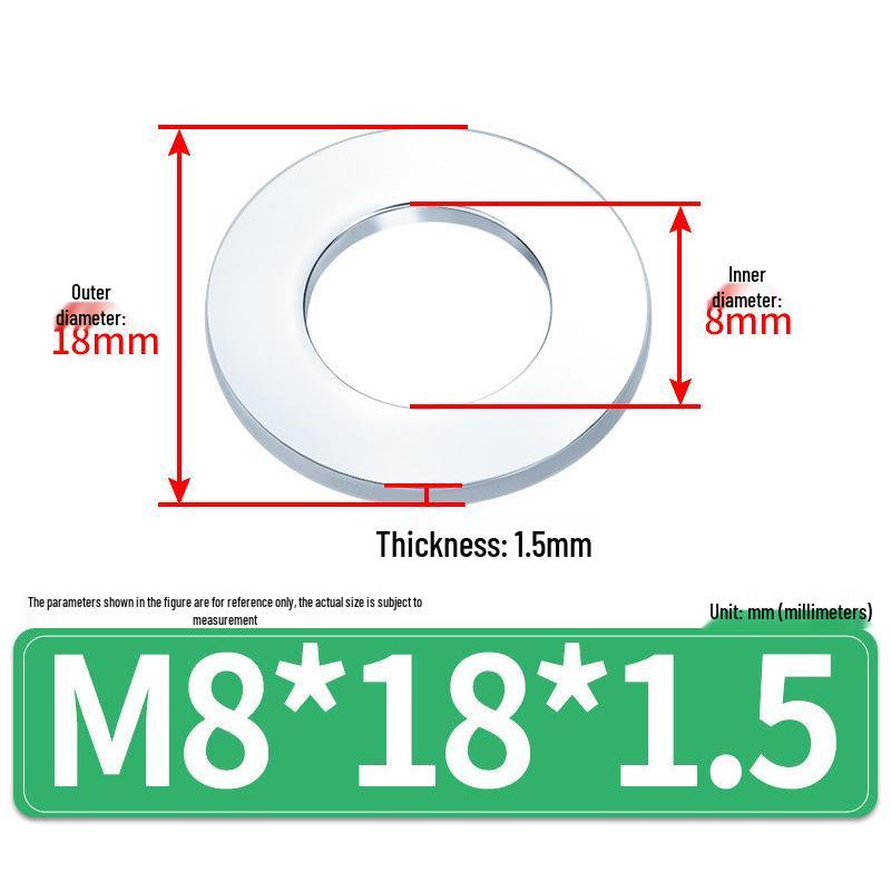 Extra Large Galvanized Metal Flat Washers - Sizes M1.6 to M14