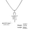 Modisches Ankh Auge des Horus Edelstahl Anhänger Halskette Wasserdicht Hypoallergen Ägyptisches Symbol Schmuck für Damen Herren
