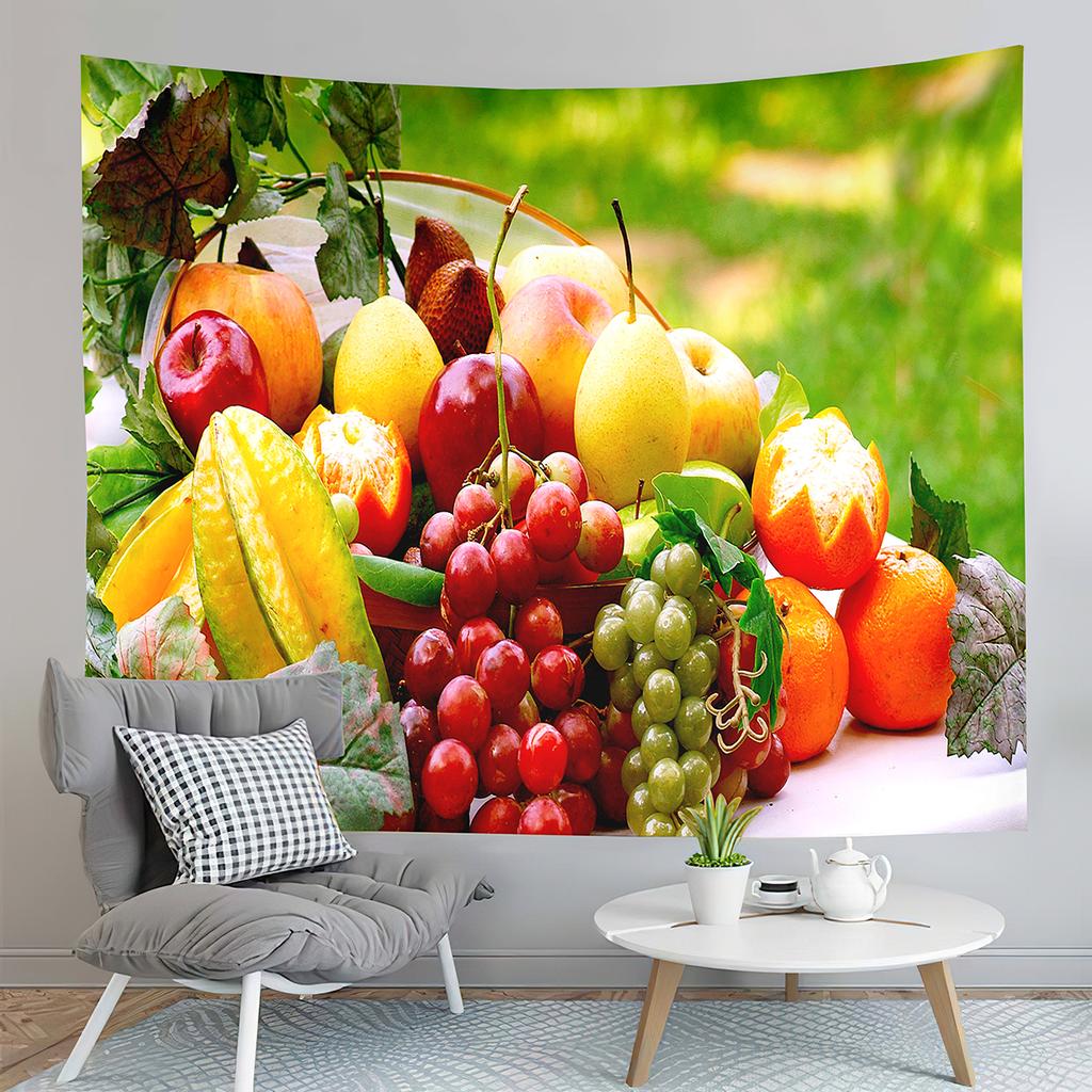 Farm Orchard Tapestry Delicious Fruit Tapestry Banana Grapes Tapestry Home Living Room Dorm Bedroom Aesthetics Decor Tapestries