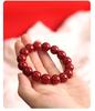 Lingxi Cinnabar Crystal Sand Bracelet with Raw Stone 
