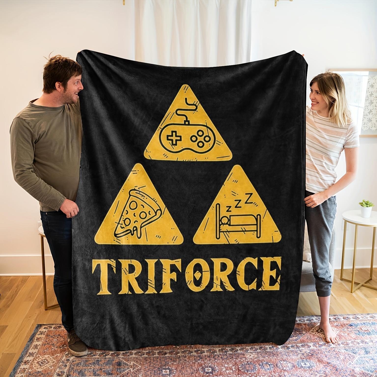 

Triangle Strength Game Pattern Flannel printed blanket suitable for all seasons suitable for living room office sofa and travel 75x90cm