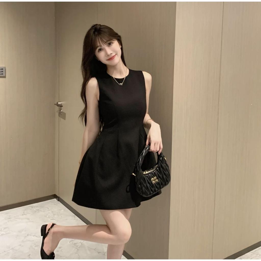 French little black dress new fashion pure desire fungus edge sexy hip-wrapped split dress birthday party dress dress