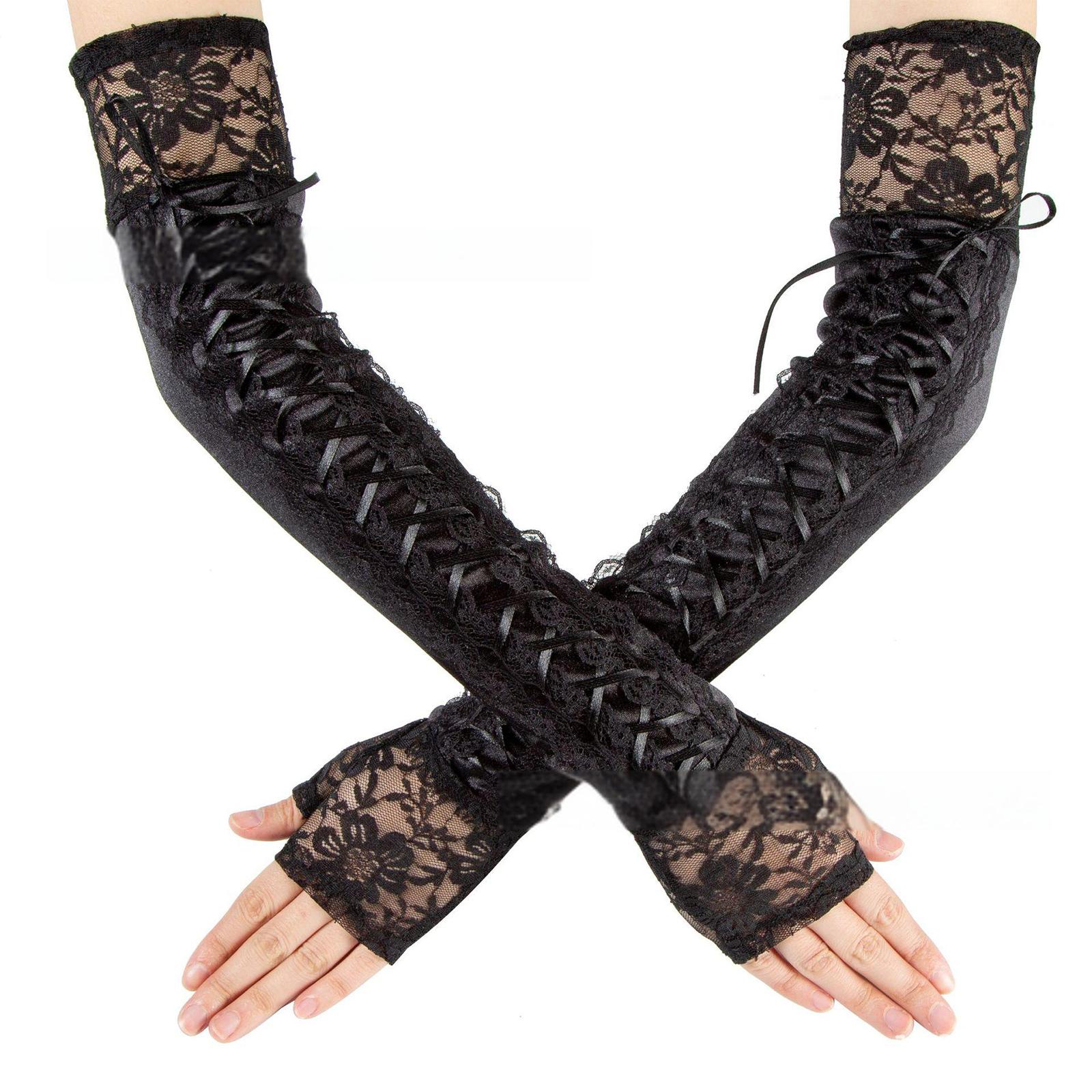 Evening Dress Gloves for Women Lady Half Finger Lace Gloves Proms Gloves Women Gloves 1920s Women Gloves 1